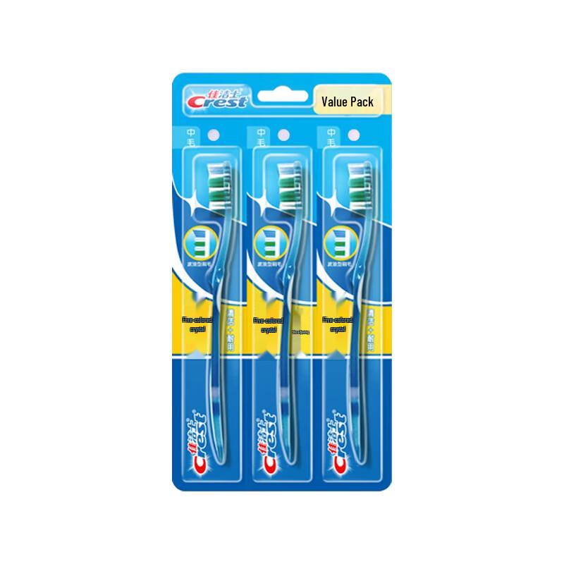 Crest Gum Care Colorful Crystal Medium Bristle Toothbrush 6-Pack
