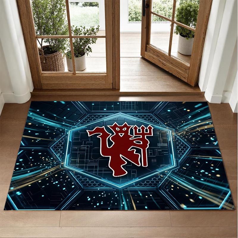 Manchester United Design Kristall Samt Teppich Weiche Dekorative Matte für Schlafzimmer Eingang