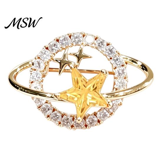 Elegant Bags Accessory Rhinestone Planet Star Brooch Pin, Hollow Badge Decorative Jewelry, Clothing for Suits Coats Scarves Shawls Starry Jewelry