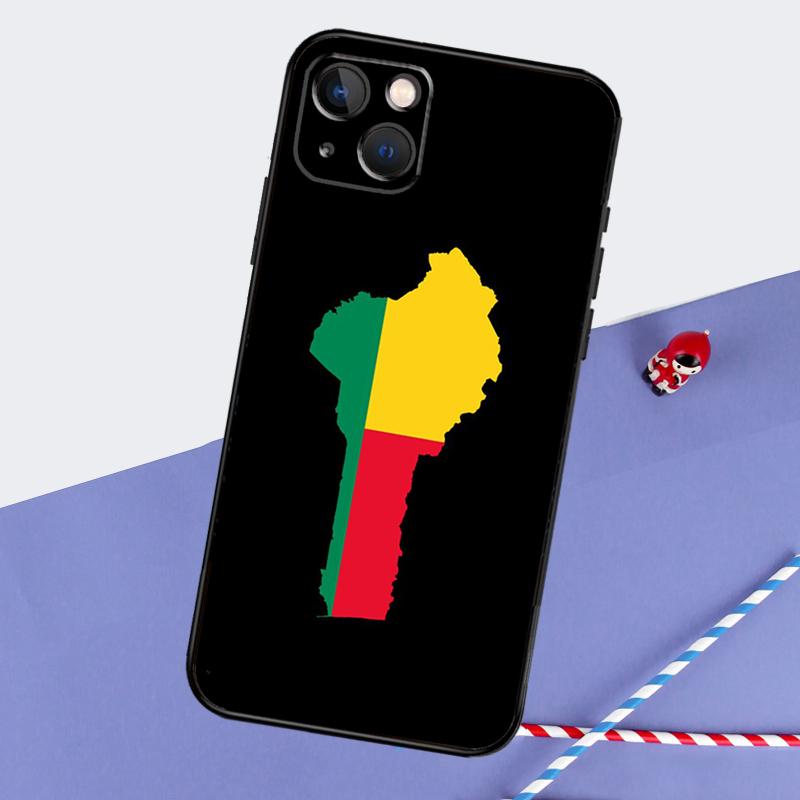 Benin Flag Phone Case For iPhone 16 Pro Max 11 12 13 14 15 Pro Max Mini XR 16 15 Plus 16e Cover Shell