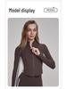 Damen Schlank geschnittene Sportjacke mit Reißverschluss zum Laufen und Yoga
