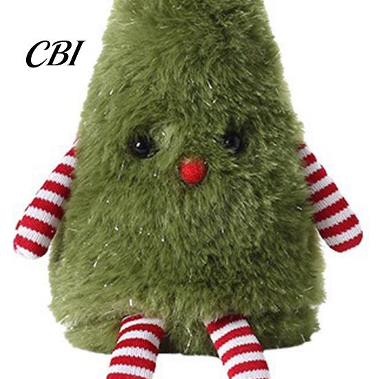 Christmas Tree Plush Doll Ornament with Dangling Legs, Cute Soft Stuffed Figure, Cozy Aesthetic Room Accents for Home Living Sofa And Party