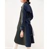Women's Polo Collar Cotton Blend Trench Coat