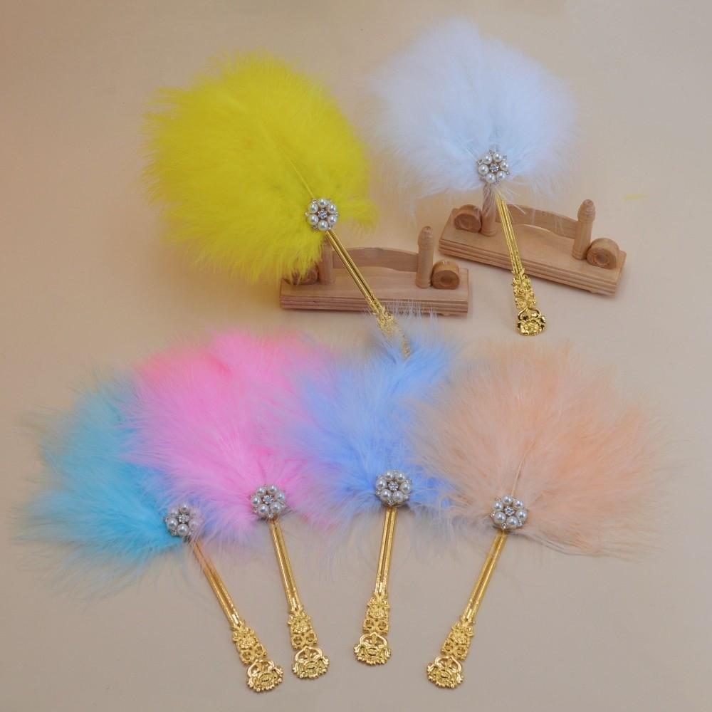 Exquisite Pearl Portable Fan Fairy Style Chinese Style Fan Creative Dance Fan  Party Props