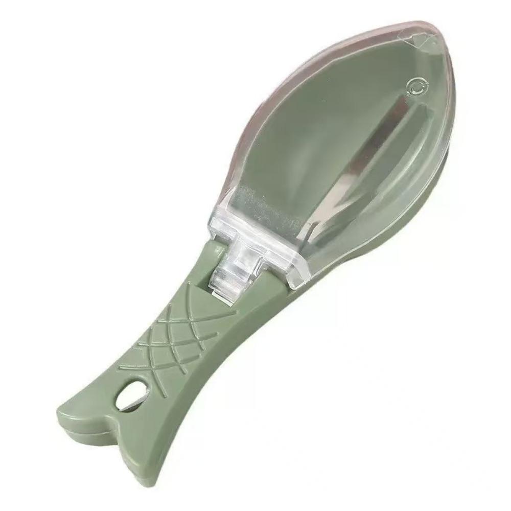 Professionell Fiskfjällare med Avtagbart Skydd Anti-Stänk Köksredskap, Effektivt Fjällborttagningsverktyg med Ergonomiskt Handtag