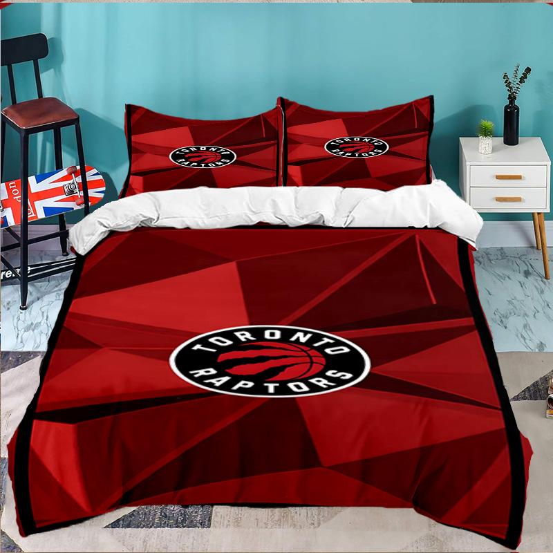 Raptors Basketball Logo 3pcs Bedding Set,Including 1pc Duvet Cover And 2pcs Pillowcases Perfect Gift for Christmas,Ideal for Bedroom, Dormitory