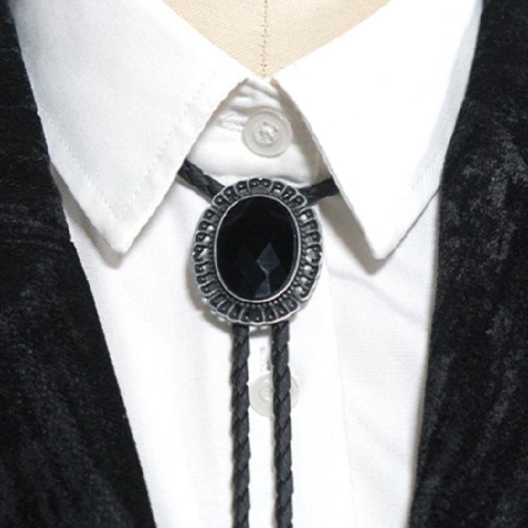 Mens American Bolo Tie Handmade Western Gem Stone Jewelry Cowboy Necklace Chain