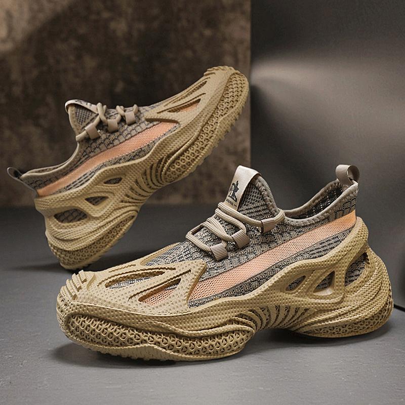 Fashion 2025 New Men's Fly Knit Sports Shoes Thick Bottom Versatile Fashionable Coconut Socks Shoes Rubber Bottom Casual Sneakers