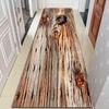 VIKAMA Realistische Houtnerf Loper, Verweerde Plank met Knoesten Vloermat voor Hal Entree Rustiek Boerderij Decor