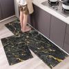 1Pcs Anti Fatigue Kitchen Rugs, OneHouse Marble Print Waterproof Non-Slip Thick Cushioned Kitchen Mat Heavy Duty Comfort Standing Mat for Kitchen