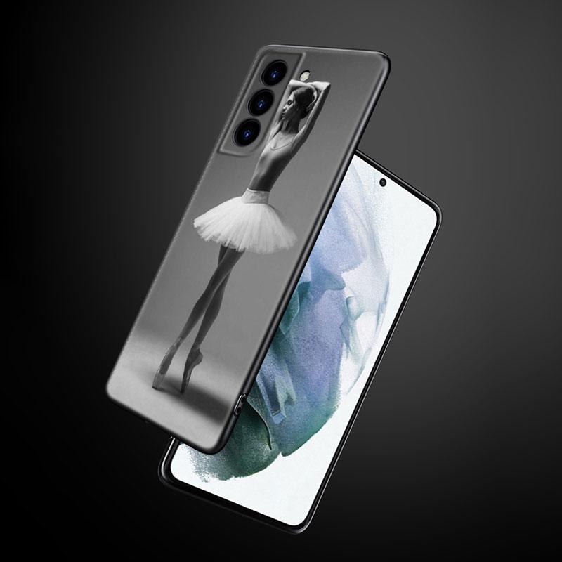 Ballet Dancer Phone Case For Samsung Galaxy S22 Pro S21 S20 Ultra FE S10 Lite 5G S10E S9 S8 Plus Soft TPU Black Cover