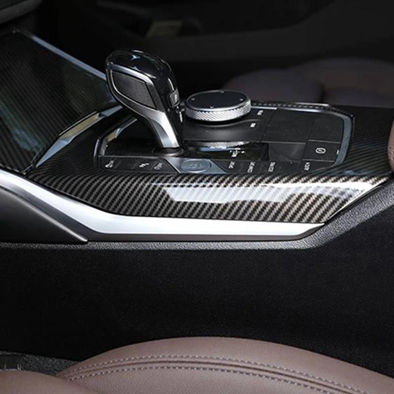 For BMW 3 Series G20 G28 - Carbon Fiber Center Console Gear Shift Panel Cover Trim Sticker Interior