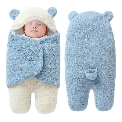 Glossave Baby Swaddle Baby Newborn Baby Cotton Sleeping Prevents Moro Prevents Night Baby Hospital Retirement Cute Newborn Washable and