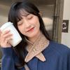 Windproof Cross Neck Warmer Thickened Women Winter Neckerchief Casual Wool Knitted Scarf  Autumn
