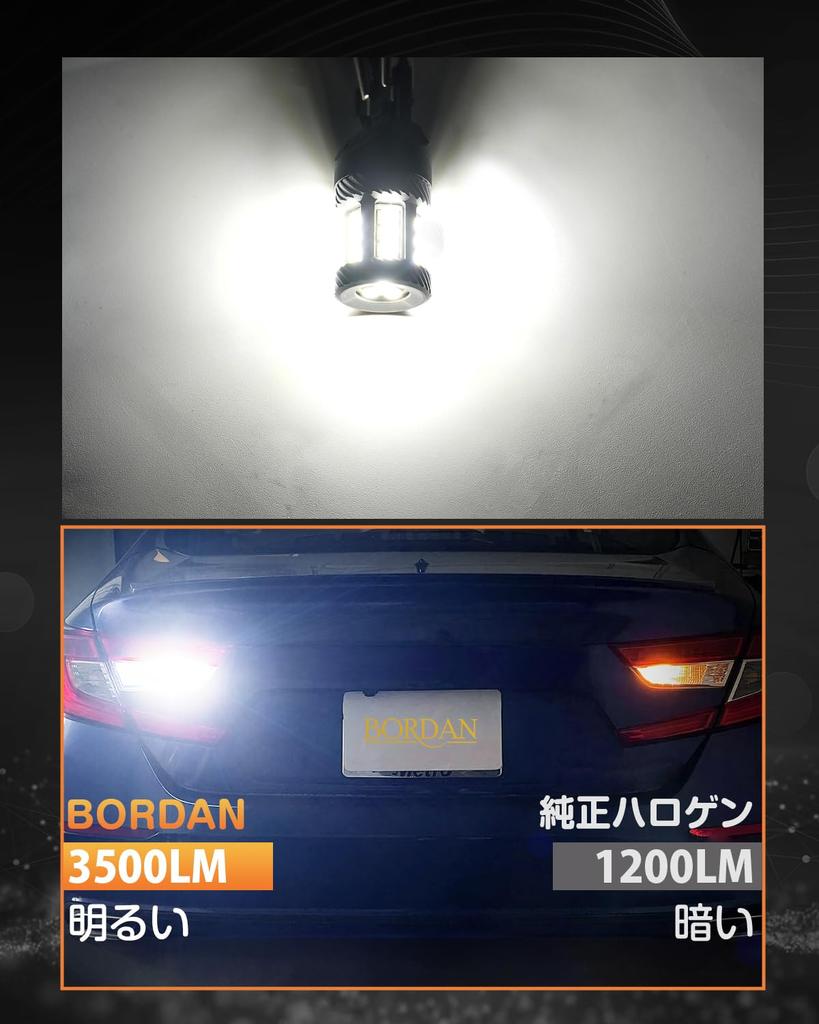 Zadní LED světlo BORDAN T16, Výbušné světlo, Kompatibilní s technickými kontrolami vozidel, T15 LED Zpětné