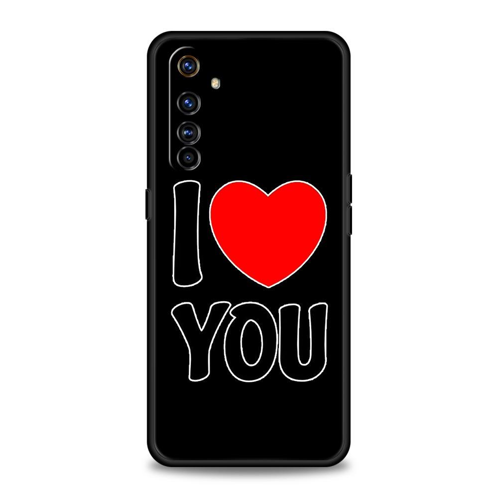 Ich liebe dich Rosa Herz Handyhülle Für Realme 12 11 10 9 8 5G 7 6 GT5 GT3 GT2 Pro Plus C21 C11 C25 C35 GT Neo 2 3 3T 5 Weiche Hülle