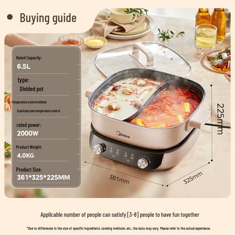 Midea 6.5L Multi-function Electric Hot Pot
