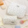 Quilted Dot Makeup Bag for Women Girl Small Large Lipstick Brush Cosmetic Pouch Case Portable Mini Wallet Coin Purse Bags