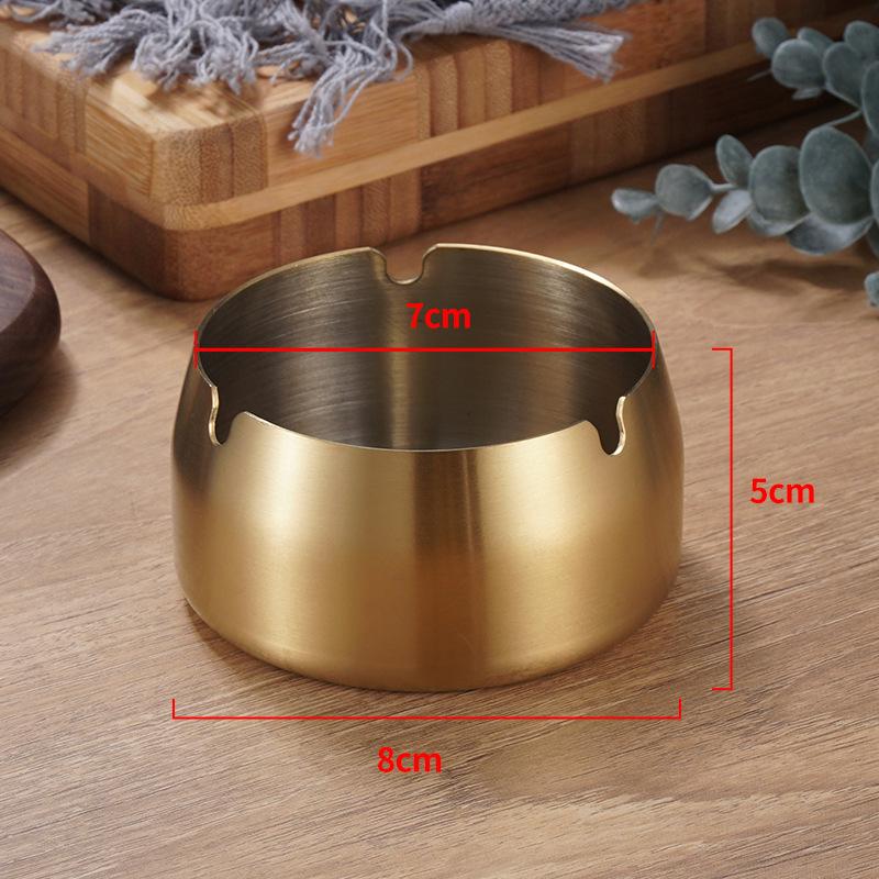 Stainless Steel Windproof Ashtray: Large, Creative Design for Home, Restaurant, and Cafe