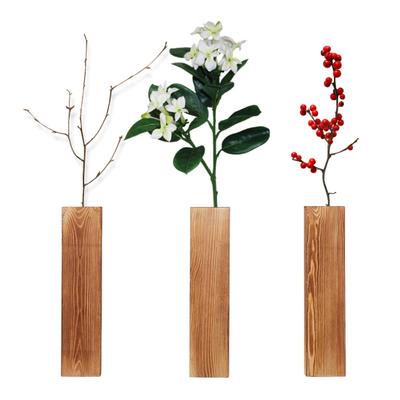 Wooden Wall Planter Farmhouse Wall-mounted Vase Rustic Wall Decor Plant Holder for Greenery Eucalyptus Stems Flowers