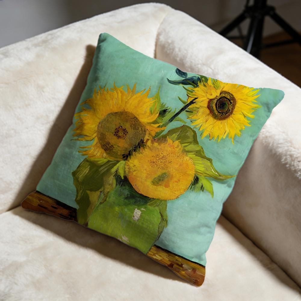 Hot VVincent Van Goghed Cushion Cover Soft Decorative Pillow Case Suitable for Bedroom Sofa Car Travel Use