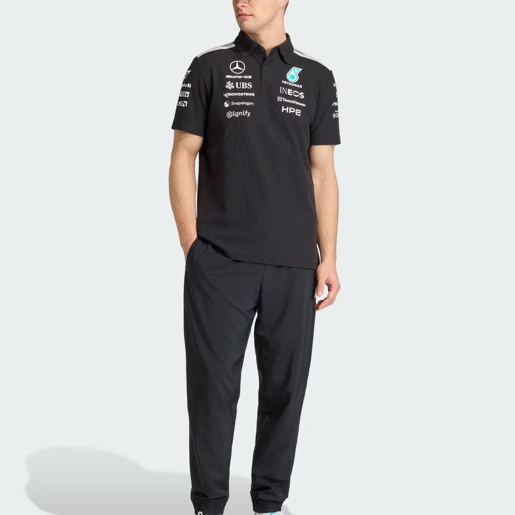 Adidas Mercedes - Amg Petronas Formula 1 Team Striped Short Sleeve Polo Shirt Men tops KE5523