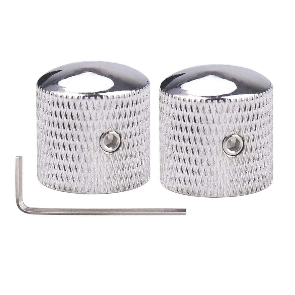 1Pcs2Pcs Metal Dome Knobs Electric Bass Guitar Knobs Volume Tone Control Knobs With Wrench Bronzebkcrgdblack Nickel
