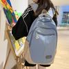 New Backpack Contrasting Colors, Junior High School and High School Students Schoolbag Port Large-capacity College Student Backpack