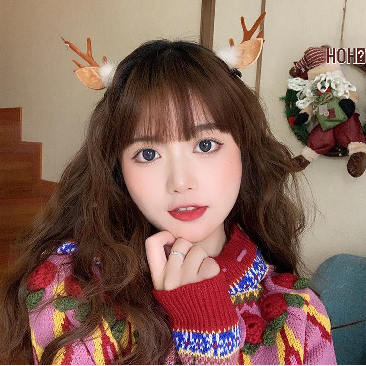 Mori Style Christmas Antler Hair Clips: Cute Fairy Hairpins for Women’s Festive Photos