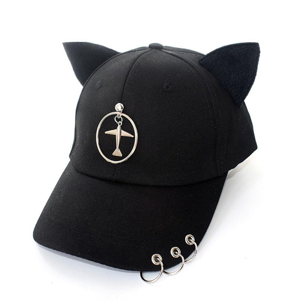 Metal Rings Baseball Caps Cotton Dad Hat Creative Hip Hop Cap Four Seasons