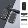 Car Key Case Cover For Land Rover Sport Freelander Discovery 4 Range Rover Sport Lr4 2010-2012 Zinc Alloy Leather Auto Keychain