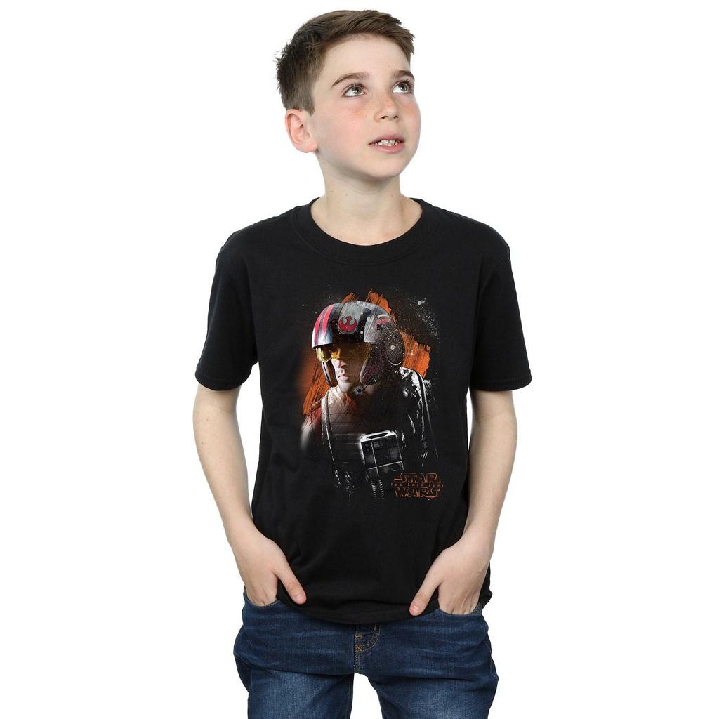 Star Wars Boys The Last Jedi Poe Dameron Brushed T-Shirt