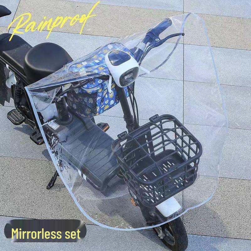 

Waterproof Electric Vehicle Cover: Full, Enlarged Poncho Style Protects Headstock & Center Console, Compatible with Windshield.