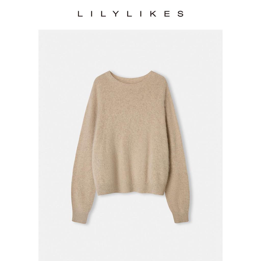 High-End Mulberry Silk Cashmere Brushed Knitwear - Quiet Luxury Style