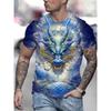 Dragon Totem 3d Printed Summer Men's T-Shirt Short Sleeve Fashion Street Casual Creative Personality Tough Guy Style Clothing