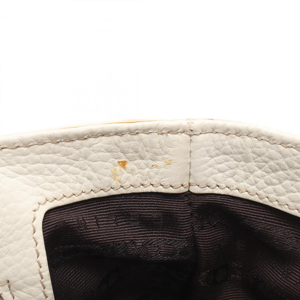 Used CELINE Paris Macadam Tote Bag denim leather Blue White Used Women