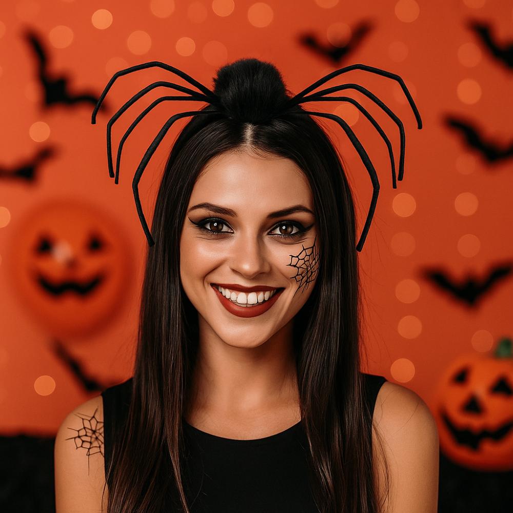 Headwear Halloween Spider Headband Non-slip Halloween Hairbands Women Hair Hoop  Costume