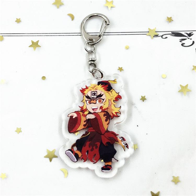 

Аниме игры Demon Slayer Blade Kadomon Tanjiro персонаж мультфильма акриловый брелок металлические украшения аксессуар подарок кулон 6cm
