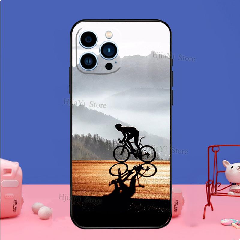 Bike Bicycle Sport Phone Case For iPhone 16 15 11 12 13 14 Pro Max Mini X XS XR Plus SE2 Funda Coque Capa Cover