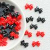 30 Pcs New Kawaii Cartoon Black Red Bow Knot Resin Scrapbook Diy Decorative Hair Clip, Pendant Jewelry Manicure Accessories A52