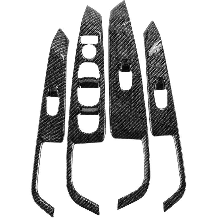 

Window Lift Switch Panel Trim Cover for Nissan Kicks 2017-2022 Front Rear Car Door Window Control Button Interior Accessories Carbon Fiber Black углеродного волокна черного
