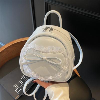Lace Bow Backpack Women'S Trend Xiaoqing School Bag Shopping Hand Carry Backpack