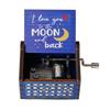 New You Are My Sunshine Music Box Color Printing Wooden Hand Crank Musical Box Birthday Present Valentine's Day Christmas Gift