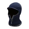 Men Knitted Woolen Hats Winter Zipper Thickened Plush One Piece Hat Collar Set Cap Outdoor Cycling Neck Protection For Male