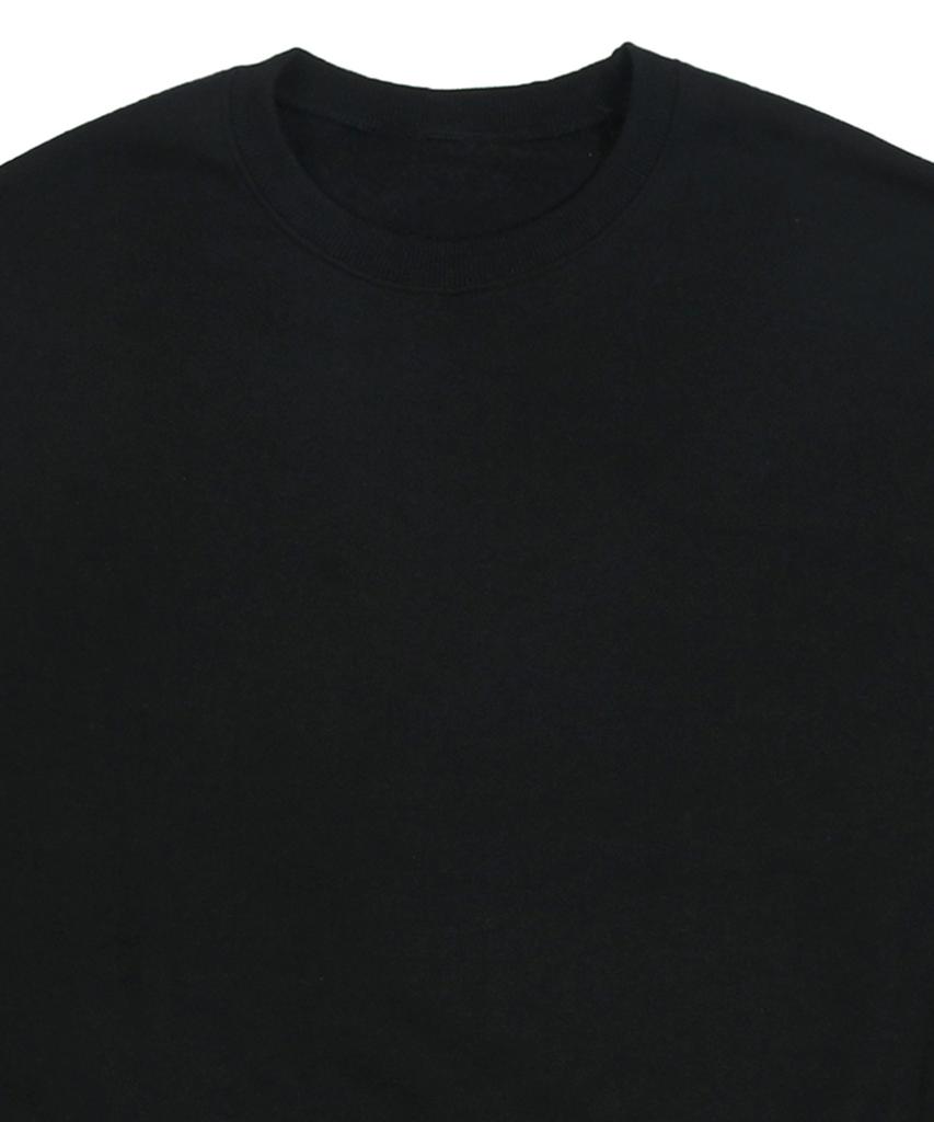 GRAVER [Unisex] Elbow Deco Logo Sweatshirt_Black/White Logo