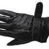 Handschuhe Herren Winter Leder Schwarze Handschuhe Knopf Warme Fäustlinge Luxuriöses PU-Leder Autofahren Herren Echte Winddichte Autofahrerhandschuhe