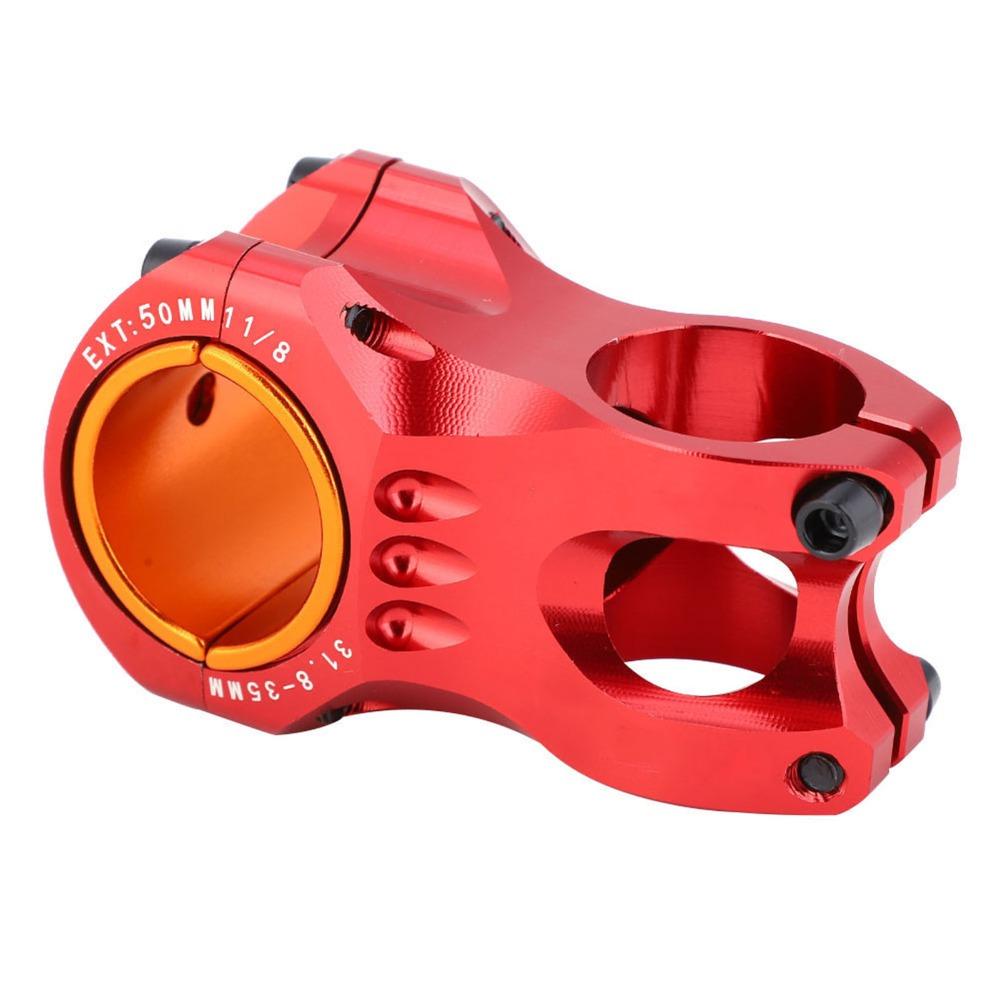 Attacco Manubrio in Lega di Alluminio Lunghezza 50mm Attacco Manubrio Corto Leggero Alta Resistenza 0 Gradi Attacco Manubrio per Bicicletta