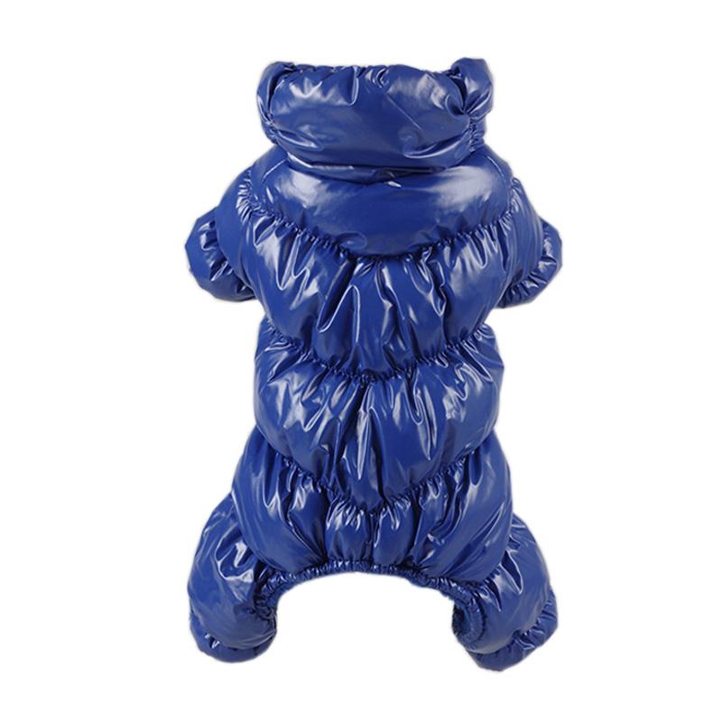 

Зимний пуховый комбинезон для собак Теплая одежда для маленьких и средних собак для французского бульдога Комбинезон Одежда для щенков и кошек ubranka dla psa XS синий