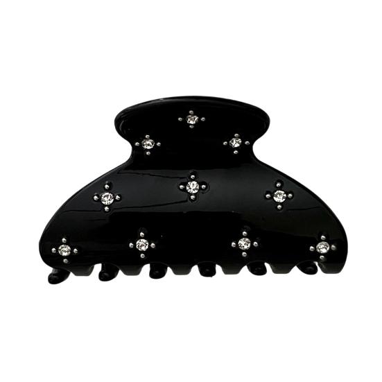 

Women Hair Clip with Star-Studded Diamond Design Thick Acrylic Stable Grip Hair Accessory for Commuting Dating чёрный