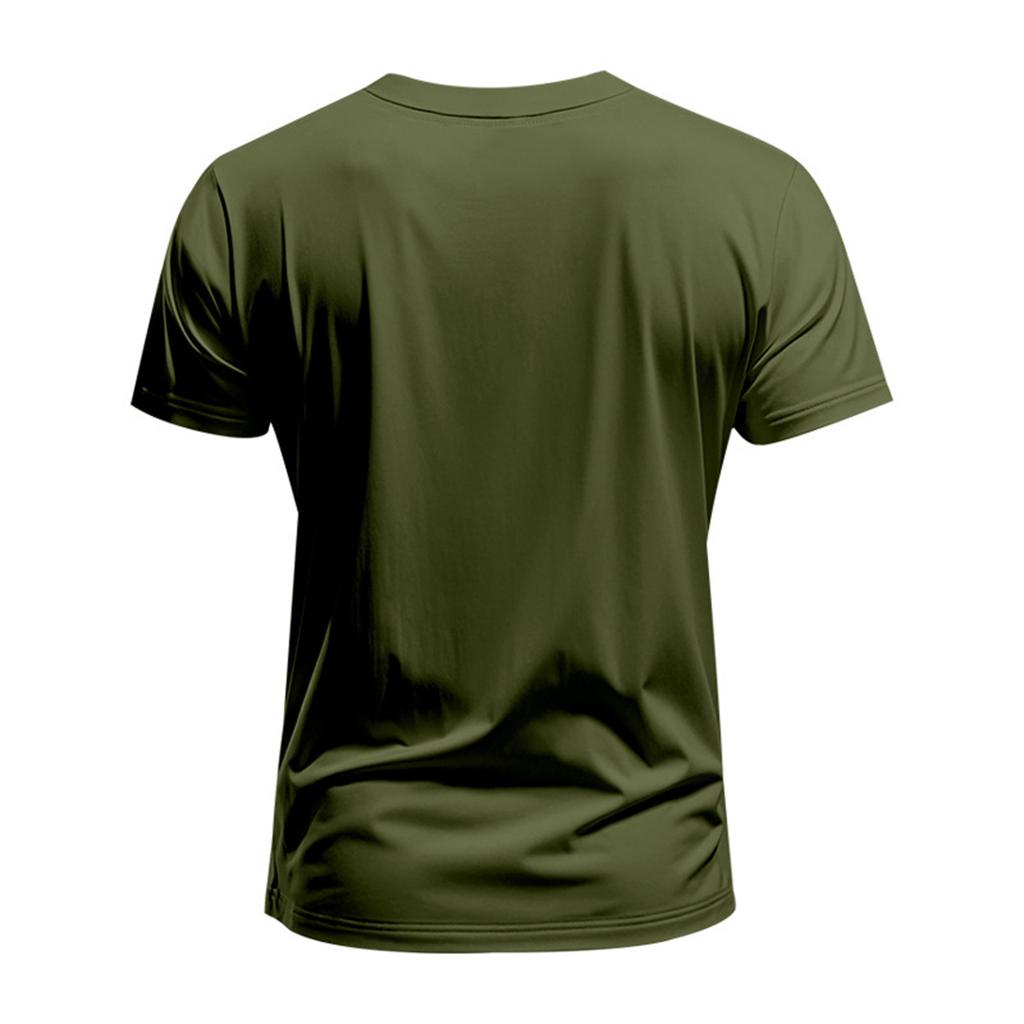 T-shirt da uomo con scollo a V a maniche corte, estiva, traspirante, vestibilità ampia, casual, sportswear, top leggero per l'uso quotidiano